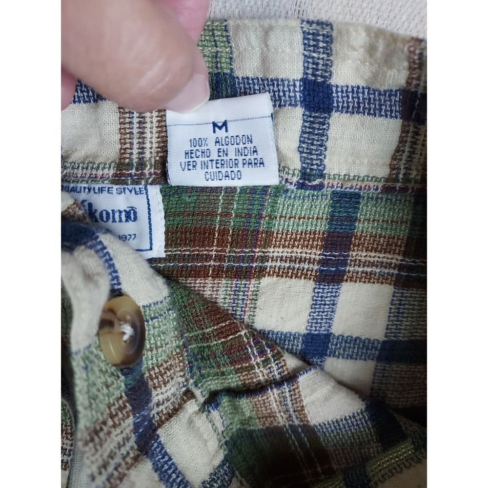Vintage Kkomi Plaid Crop Top & Skort Set Women's Medium 90s 100% Cotton - Picture 11 of 16